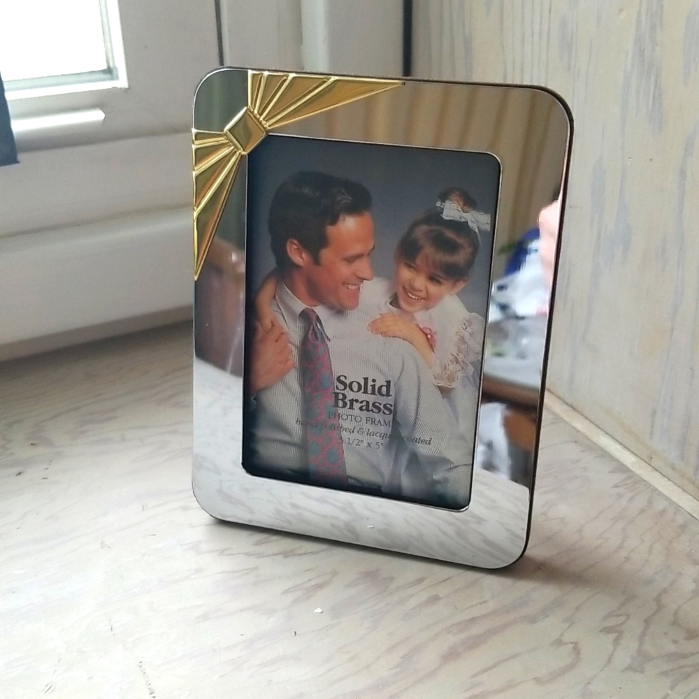 Solid Brass Photo Frame 3 1/2" x 5"